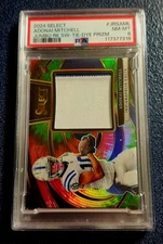2024 Select Adonai Mitchell Rookie Signatures Auto Tie-Dye /25 PSA 8 COLTS KHH