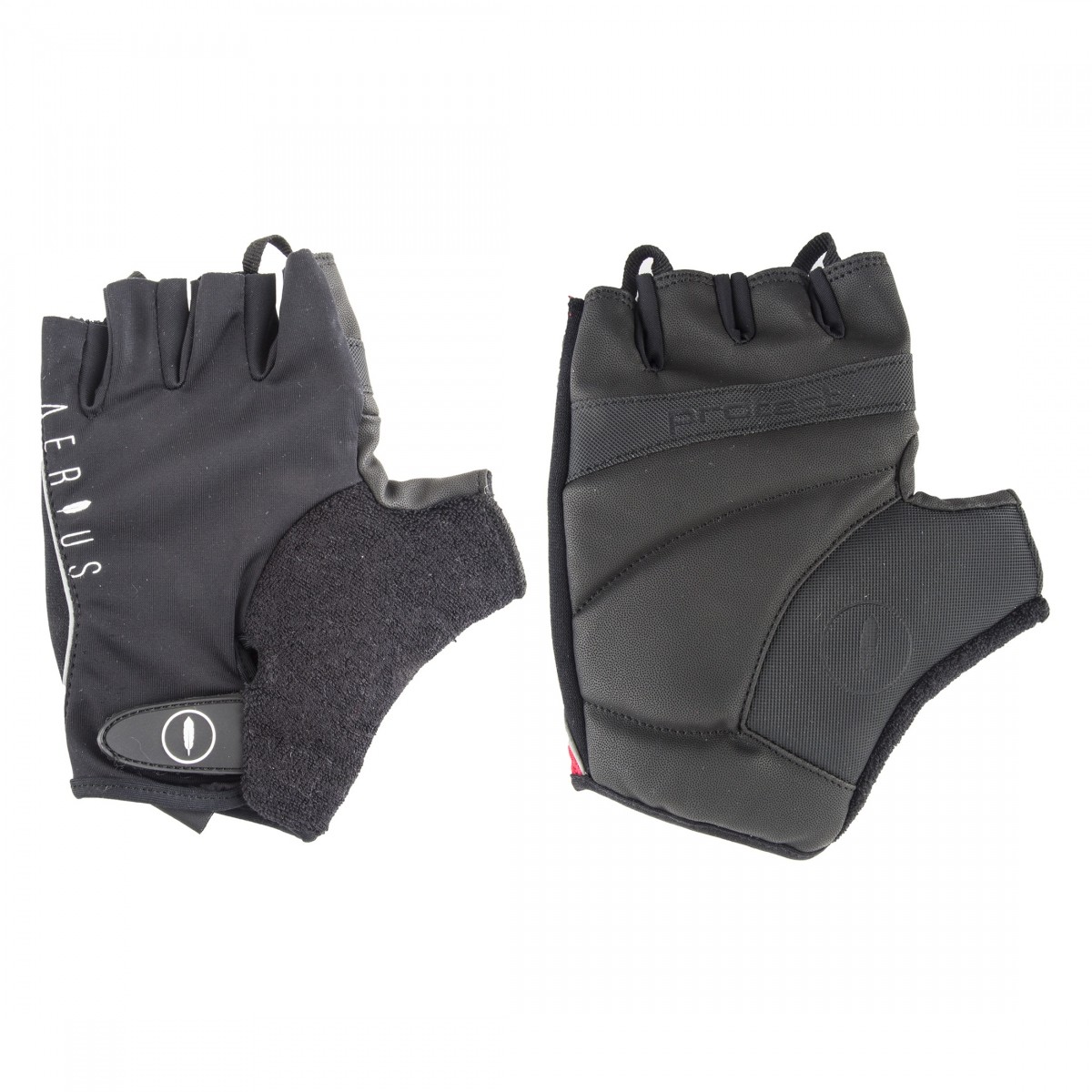 Aerius Classic Glove Unisex Fingerless Gloves LG Black Reflective Piping 2890₽