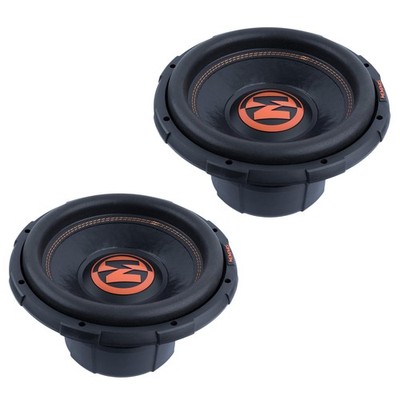 2x Memphis Audio MJP1222 12'' Dual 2 Ohm MOJO Pro Subwoofers Bundle