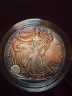 2018 American Silver Eagle. Beautifully toned. In box. No reserve.