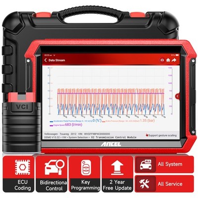 ANCEL DS600 All System Bidirectional OBD2 Scanner Diagnostic ECU Coding Key