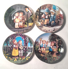 4 x MJ Hummel Little Companions Collectors Plates Danbury Mint VGC