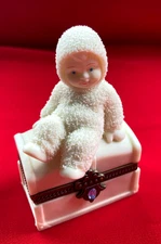 Snowbabies Royal Treasure Collectable Box with Blue Gemstone Detail 2000