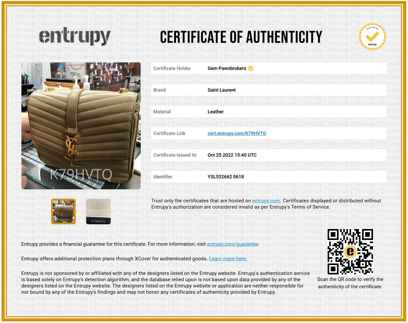 Saint Laurent 2018 Borsa a tracolla piccola Chevron in pelle di agnello Sulpice Beige