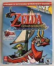 The Legend of Zelda Windwaker Strategy Guide (2003 Paperback) w/ Poster Prima