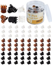78 PCS Mini Claw Hair Clips Set Tiny Plastic 3 Colors For Women Girls Kit