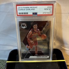 DARIUS GARLAND ROOKIE CARD PSA GEM MT 10 💎CAVALIERS RC  2019 Panini Mosaic