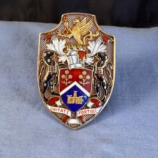 STUNNING SILVER ENAMEL MASONIC 3D JEWEL UNITATE FORTIOR MEDAL CHANDLER ARMORIAL
