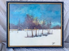 Listed Artist Jean Brulere Original Painting Oil on Canvas MCM Impressionism