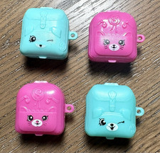 Shopkins 6pc Plastic Accessories Lot White Crate, Red Handbag Backpacks