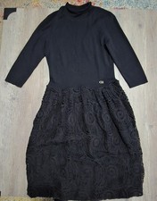 Carolina Herrera Black Dress With Silk Lace Skirt Little Girl Size S