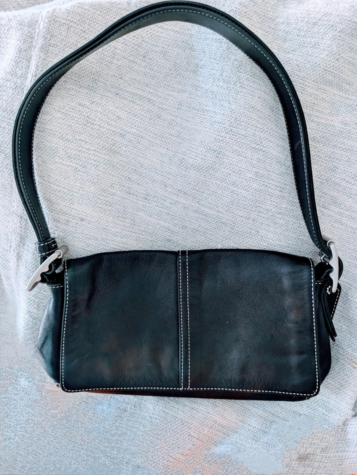 Borsa a tracolla tracolla Y2K COACH #9848 Legacy convertibile in pelle nera