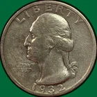 1932-S Washington Quarter Silver Choice Very Fine VF+/XF Coin #43567