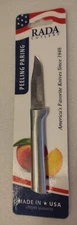 Rada Cutlery DR102 Peeling Paring Knife L/R hand USA made NEW pkg.  silver color