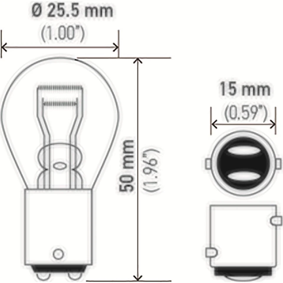 Bombilla trasera Hella 2 piezas para Toyota Sienna 2004-2005 Foto 3 de 4