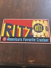 Ritz Crackers Vintage Porcelain Sign 1990 Nabisco 13’’x7’’ America's Favorite!