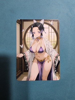 Double Sided Beautiful Waifu Card -Shinobu-Custom DIY Fan Art Card 