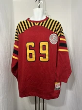 Stall & Dean 69 Red Yellow Football Jersey Gridiron Size 2XL Aztecas Dorados