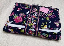 Vera Bradley Ribbons Changing Pad Clutch Navy Blue Floral Breast Cancer BCA 35"