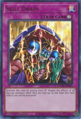Yu-Gi-Oh Card - MAMA-EN094 - SKILL DRAIN (ultra rare holo
