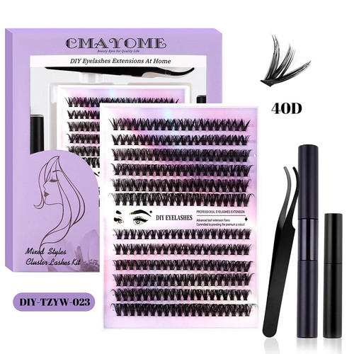 Eyelash Extension Kit 270/300pcs Individual Lashes Cluster D Curl Clusters UK - Picture 26 of 30