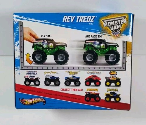 Hot Wheels Monster Jam Rev Tredz Marvel Capitan America Climbing Action 2013 NUOVO - Foto 6 di 9