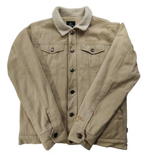 Rip Curl Jacket Mens M Shred Till Dead Sherpa Heavy Button Up Brown Ripcurl Top