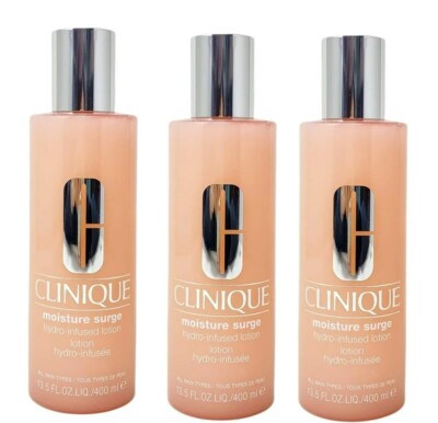 3 PC Clinique MOISTURE SURGE Hydro Infused Lotion 3 X 13.5 oz New