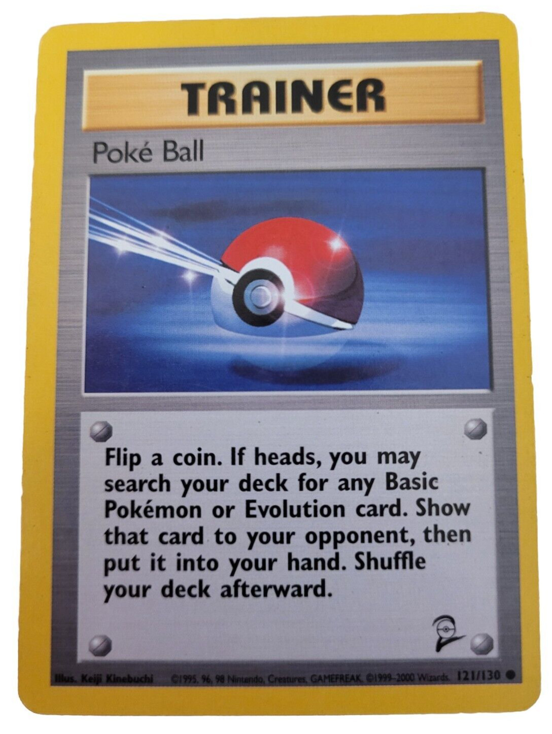 Pokemon Card Trainer Poke Ball 121/130 Ball Pokeball Vintage 1999-2000