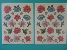 Vintage 1993 Hallmark Stickers 2 Complete Sheets FLOWER BLOSSOMS