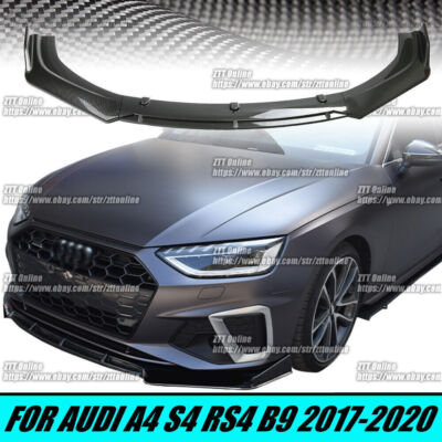 Frontspoilerlippe Frontlippe Spoiler Carbon Optik Für Audi A4 B9 S4 Sedan 17-19