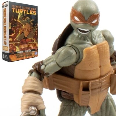 Teenage Mutant Ninja Turtles BST AXN IDW Michelangelo Actionfigur & Comic