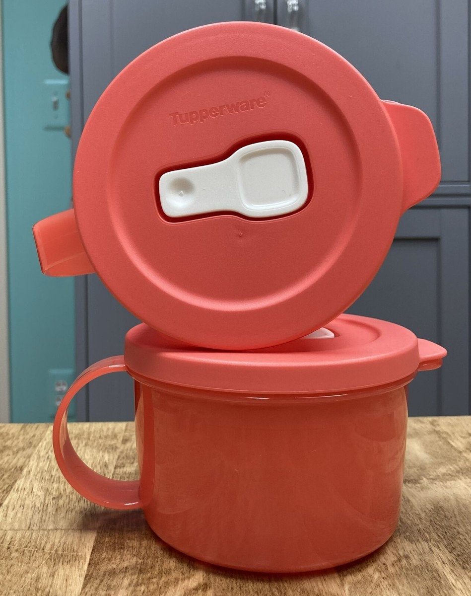 Tupperware CrystalWave Plus Soup Mugs-U-Pick Color Choices-NEW