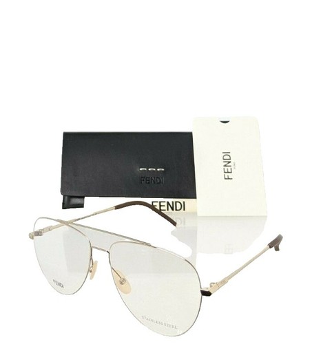 Fendi FF Logo Gold Metal Eyeglasses Oval F656R Authentic s-l400.jpg main image 4