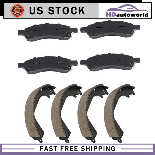 FRONT Ceramic Brake Pads REAR SHOES For 2009 2010 2011 2012 GMC Canyon Assembly - Picture 4 of 5