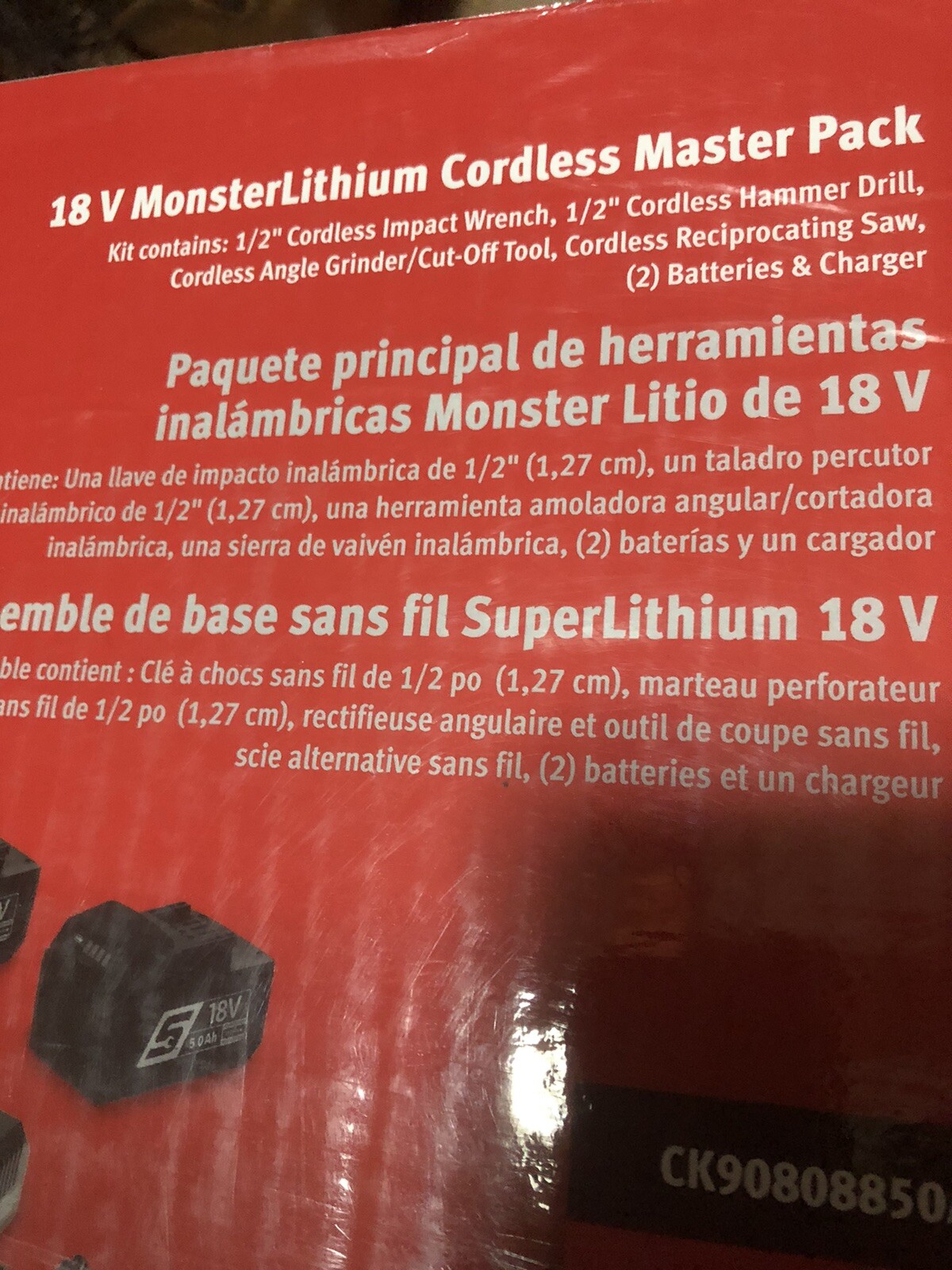 Limited Edition Snap-On Tools 18V MonsterLithium 7 Pc Master Pack 