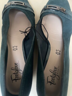 M&S FootGlove Wider Fit Suede Block Heel Shoes UK UK