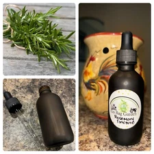 Rosemary Tincture Organic Fresh Leaves Extract Aged 6 Months Cold Pressed 2oz