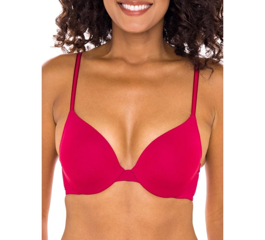 Secret Treasures Women's Embedded Wire Push-Up Bra 36D Scarlet Berry