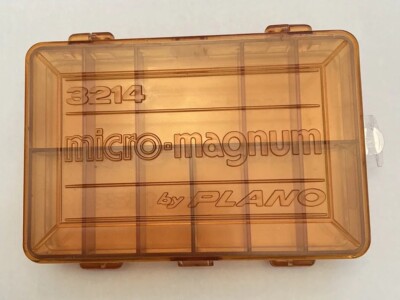 Vintage PLANO 3213 Mini Magnum Pocket Pak 2 faces boîte de matériel de pêche USA | eBay