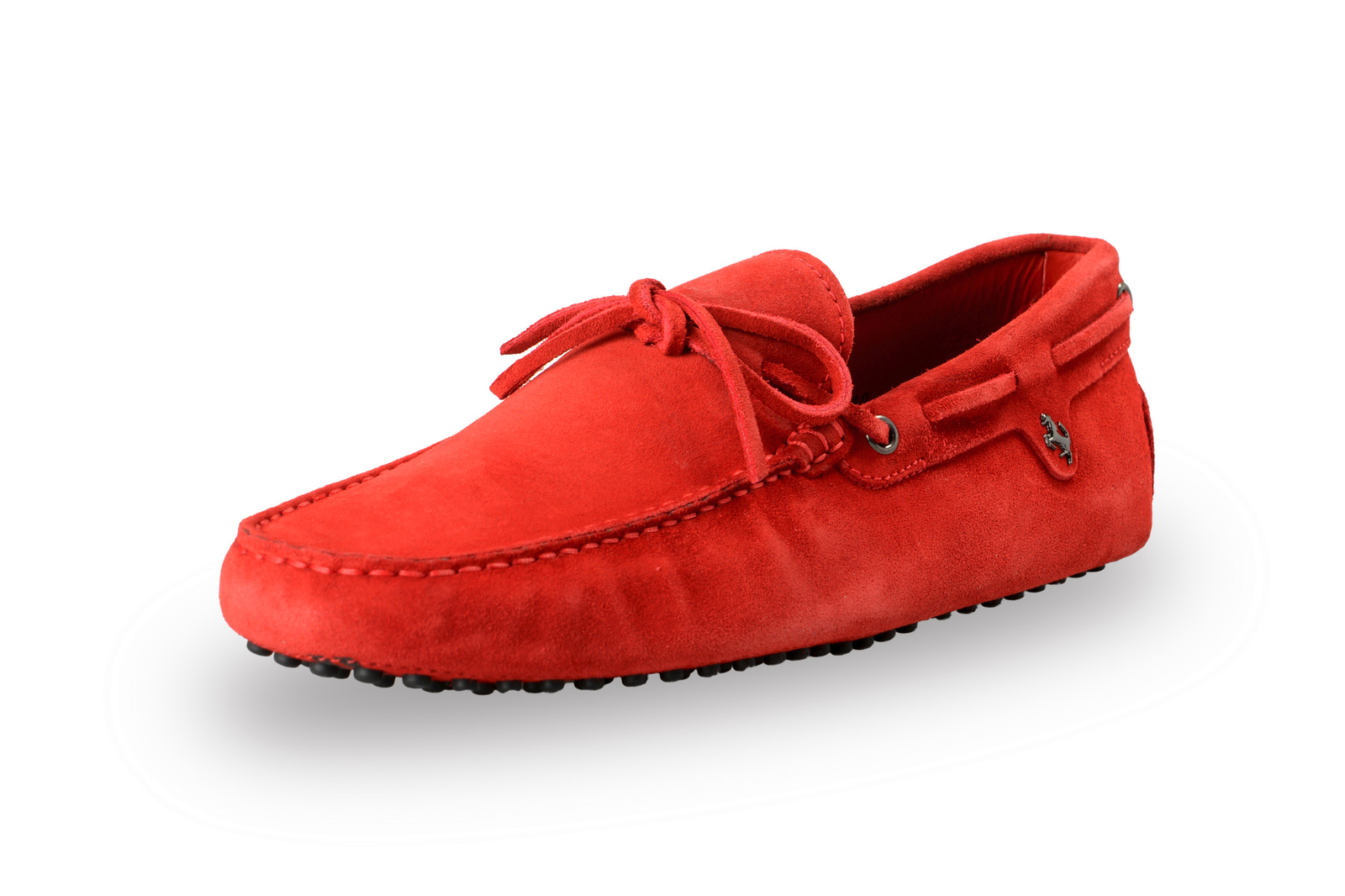 Кроссовки для Scuderia Ferrari Мужские красные замшевые кожаные автомобильные туфли-лоферы