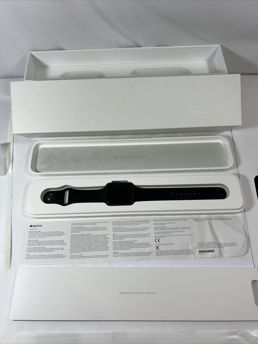 Apple Watch 3 箱付　99% 2015 Apple Watch Original Sport 42mm White Case 7000 S Gray Black