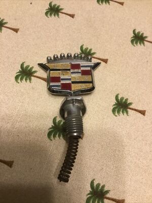 1980 84 Cadillac Deville Coffin Base Hood Ornament Emblem 1617611