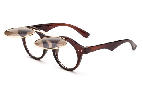Keyhole Sunglasses Flip Open Cool Double Glasses Vintage Classic Eyewear UV 100% - Picture 12 of 24