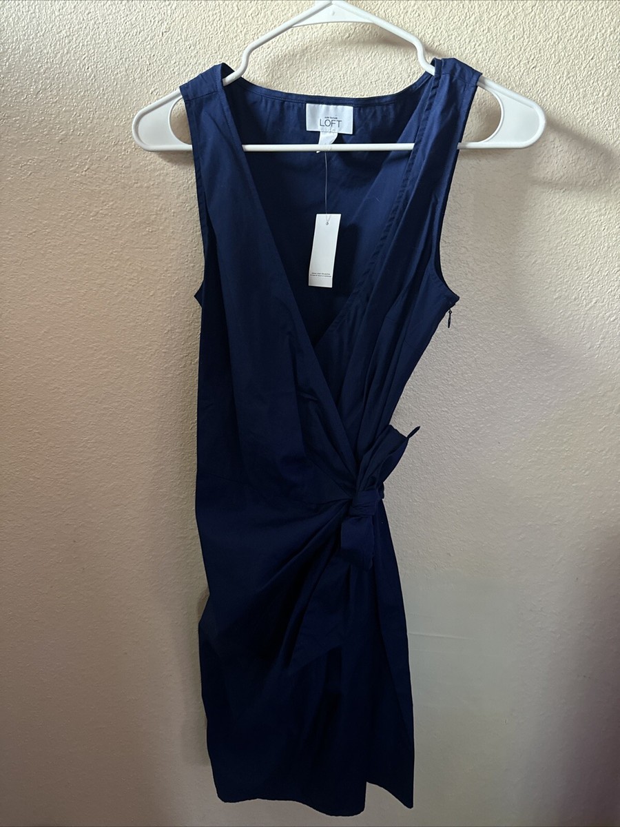 ann taylor loft blue dress Ann Taylor Loft Teal Blue Navy Combo Dress Accordion Pleated 6 Lovely