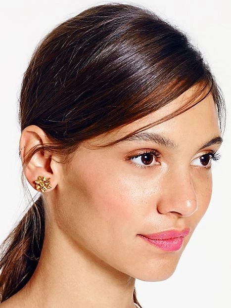 14 kt Gold ✦ Kate Spade NY ✦ Bourgeois Bow Earrings Gift Box BIRTHDAY! AUTHENTIC - Image 4 of 4