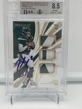 Zach Wilson Signed 2021 Panini Immaculate Triple Jersey 5/10 RC BGS 8.5/10 Auto Zach Wilson Signed 2021 Panini Immaculate Triple Jersey 5/10 RC BGS 8.5/10 Auto