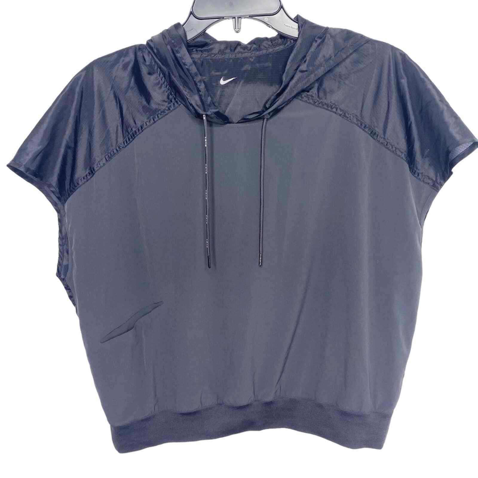 Nike lightweight pullover small black hooded d - image 1