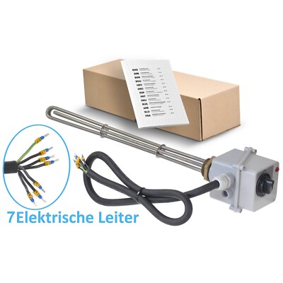 Elektroheizstäbe Edelstahl ideal für PHOTOVOLTAIK Einschraubgewinde 1 1/2''