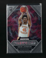 2021-22 Panini Prizm Draft Picks #5 Keon Johnson Rookie RC Fireworks Tennesse